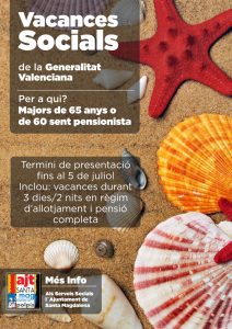 Abierto el plazo de solicitud para las Vacaciones Sociales de la Generalitat