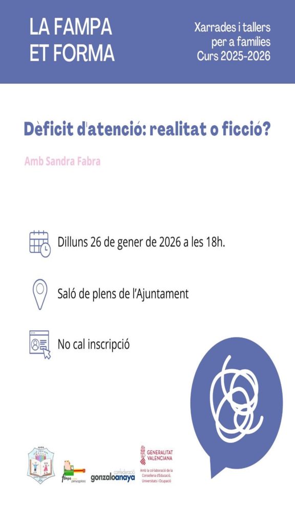 La AFA del CEIP Alberto Selma organiza una charla sobre el déficit de atención