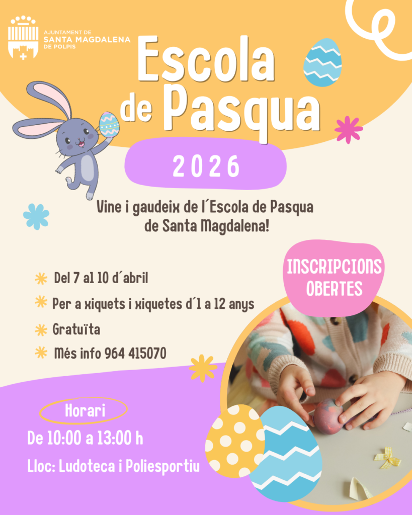 Abierta la inscripción para la Escuela de Pascua de Santa Magdalena